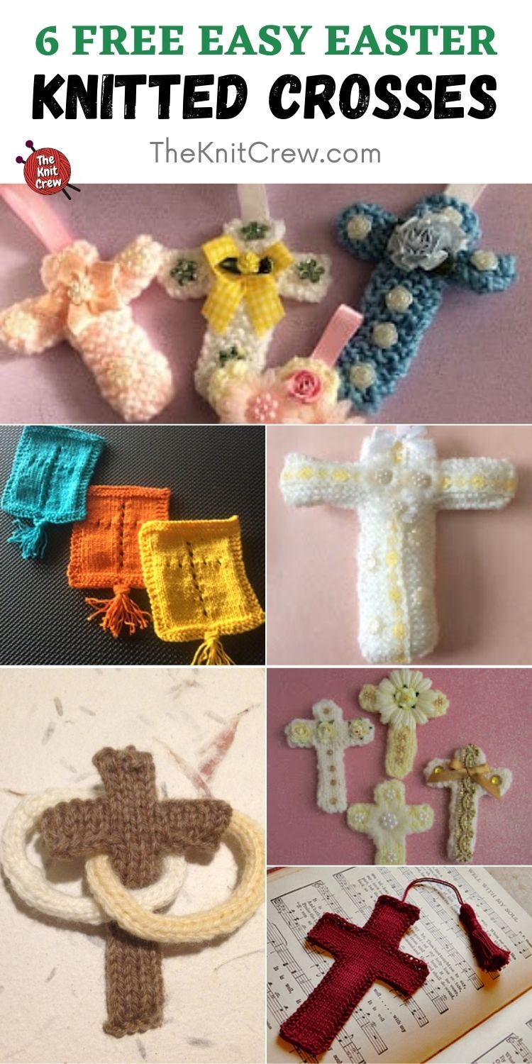 6 Free Easy Knitted Cross Patterns For Easter - The Knit Crew