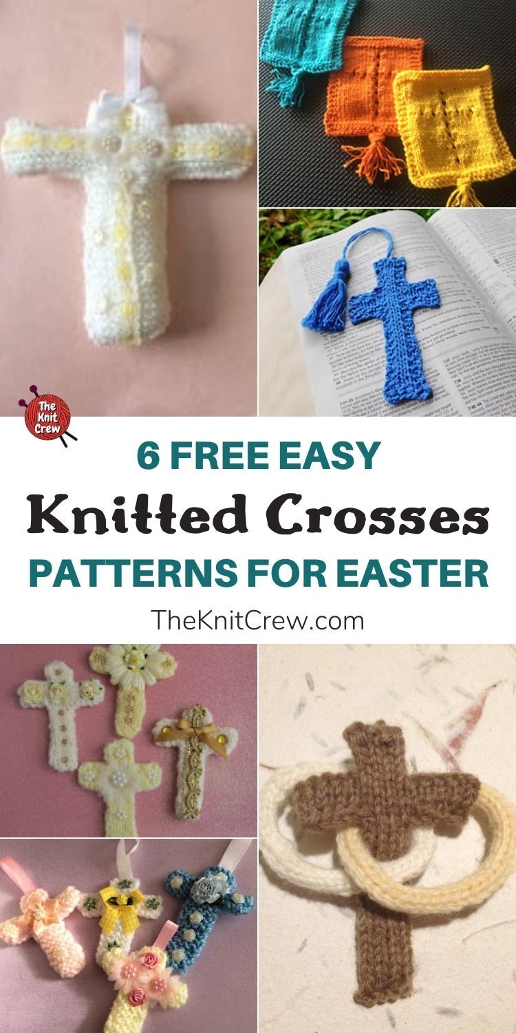 6 Free Easy Knitted Cross Patterns For Easter - The Knit Crew